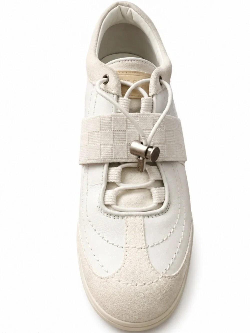 Louis Vuitton White Damier Leather Sneakers
